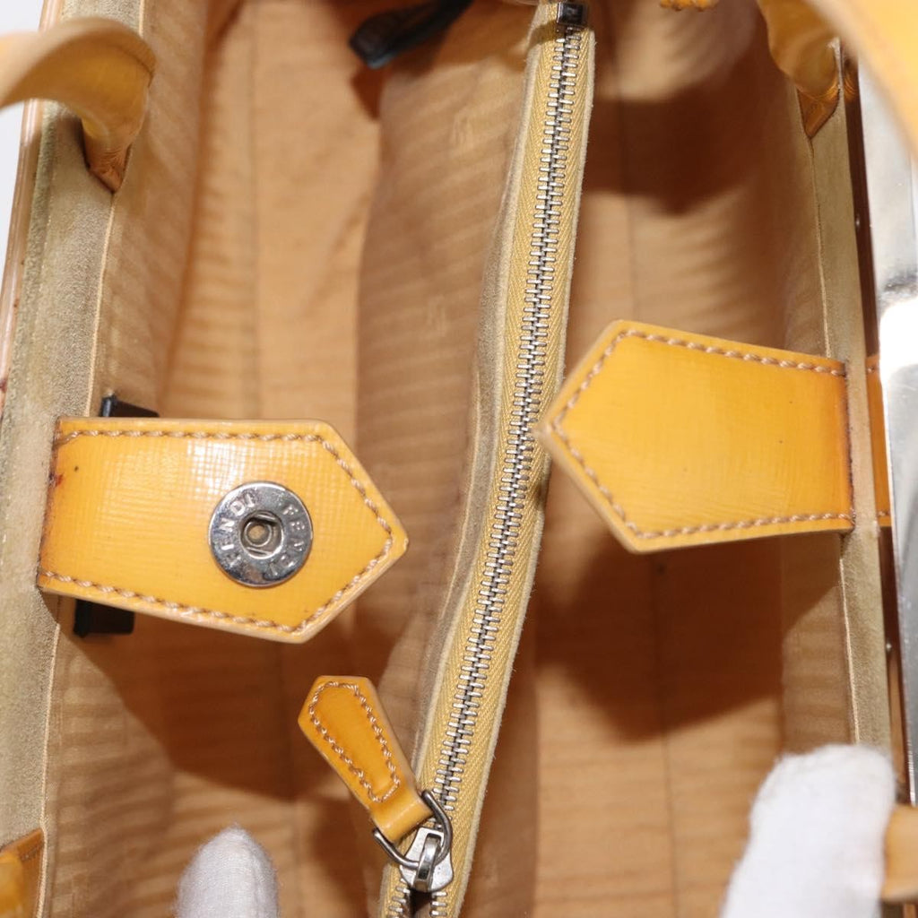 Fendi 2Jours Bag Leather Yellow Leather Handbag