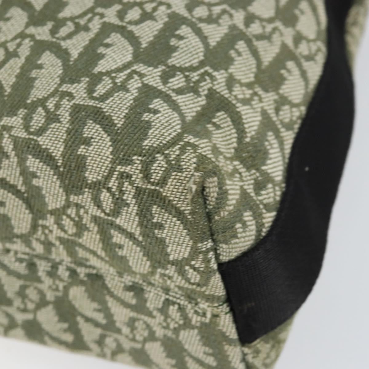 Christian Dior Vintage Trotter Shoulder Bag Canvas Green Canvas Shoulder Bag Bag (Pre-Owned)