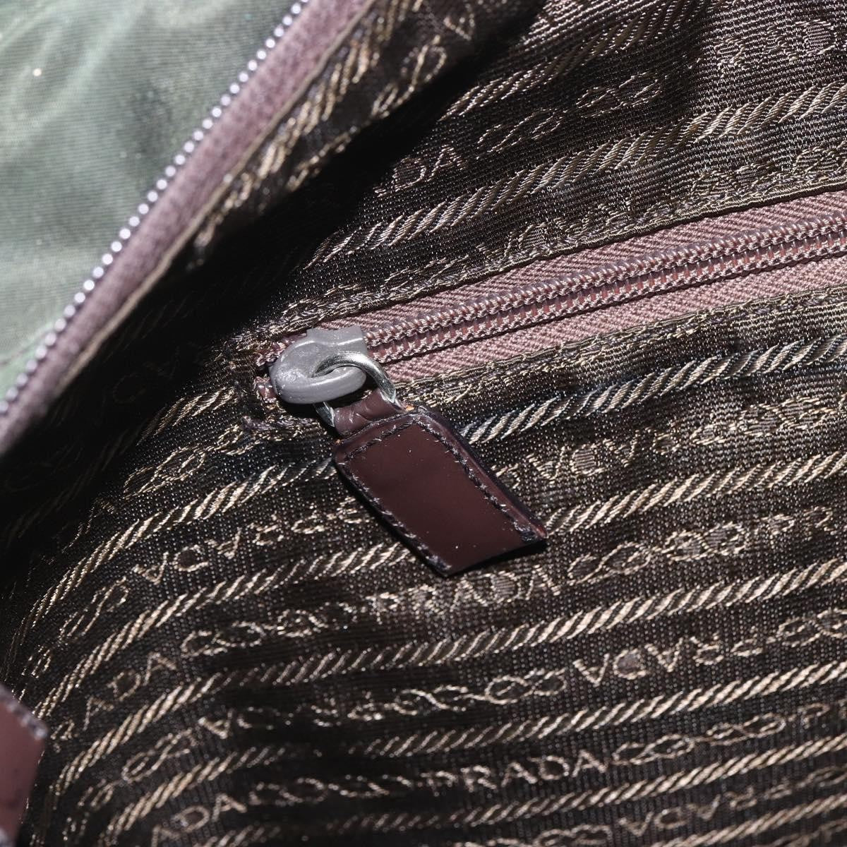 Prada Vintage Zip Tote Tessuto Khaki Nylon Tote Bag Bag