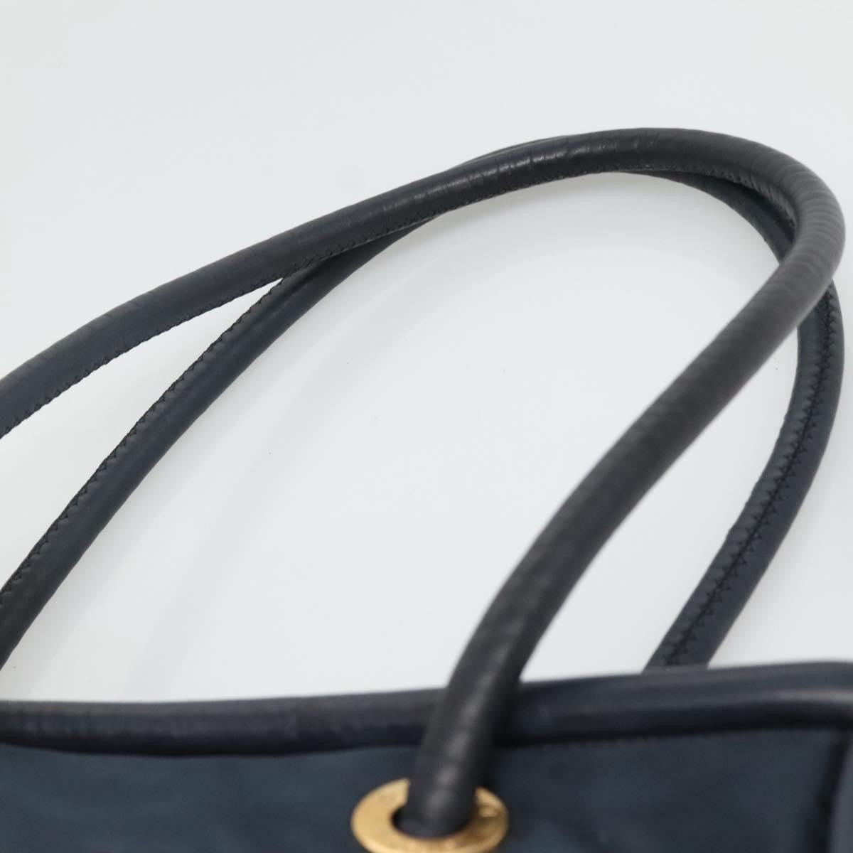 Celine Circle Logo Handbag Nylon Navy Nylon Tote Bag Bag