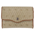 Christian Dior Vintage Honeycomb Flap Crossbody Bag Canvas And Leather Beige Canvas Shoulder Bag Bag (Pre-Owned)