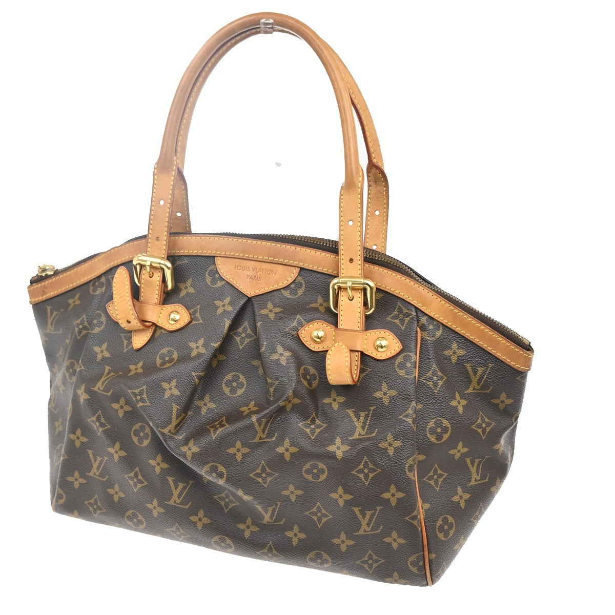 Louis Vuitton Tivoli Handbag Monogram Canvas Brown Canvas Shoulder Bag