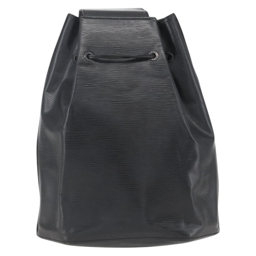 Louis Vuitton Sac A Dos Drawstring Backpack Epi Leather Black Leather Backpack Bag
