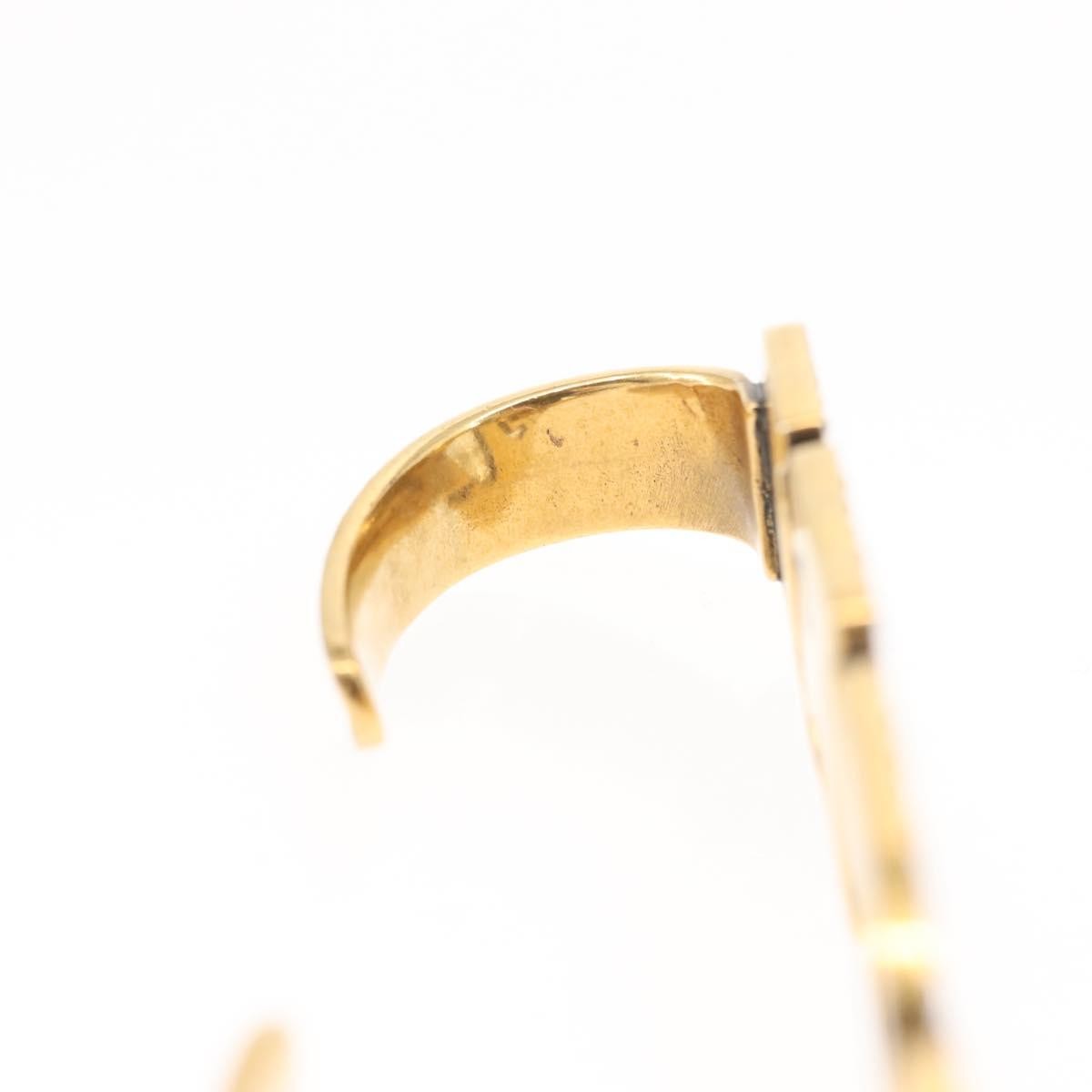 Gucci Loved Palm Cuff Ring Crystal Embellished Metal Gold Metal Cufflinks Jewelry (Pre-Owned)
