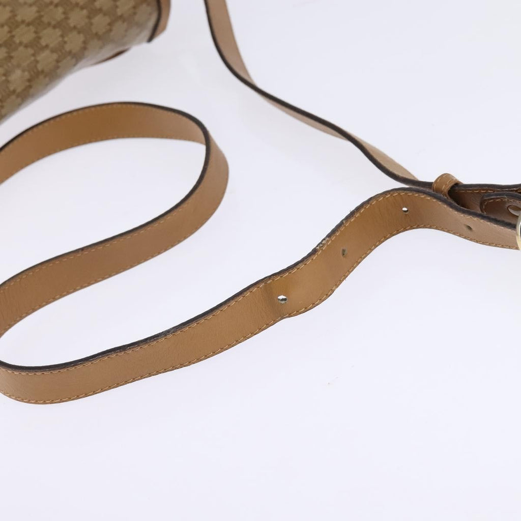 Celine Macadam Shoulder Bag Pvc Leather Beige Canvas Shoulder Bag Bag