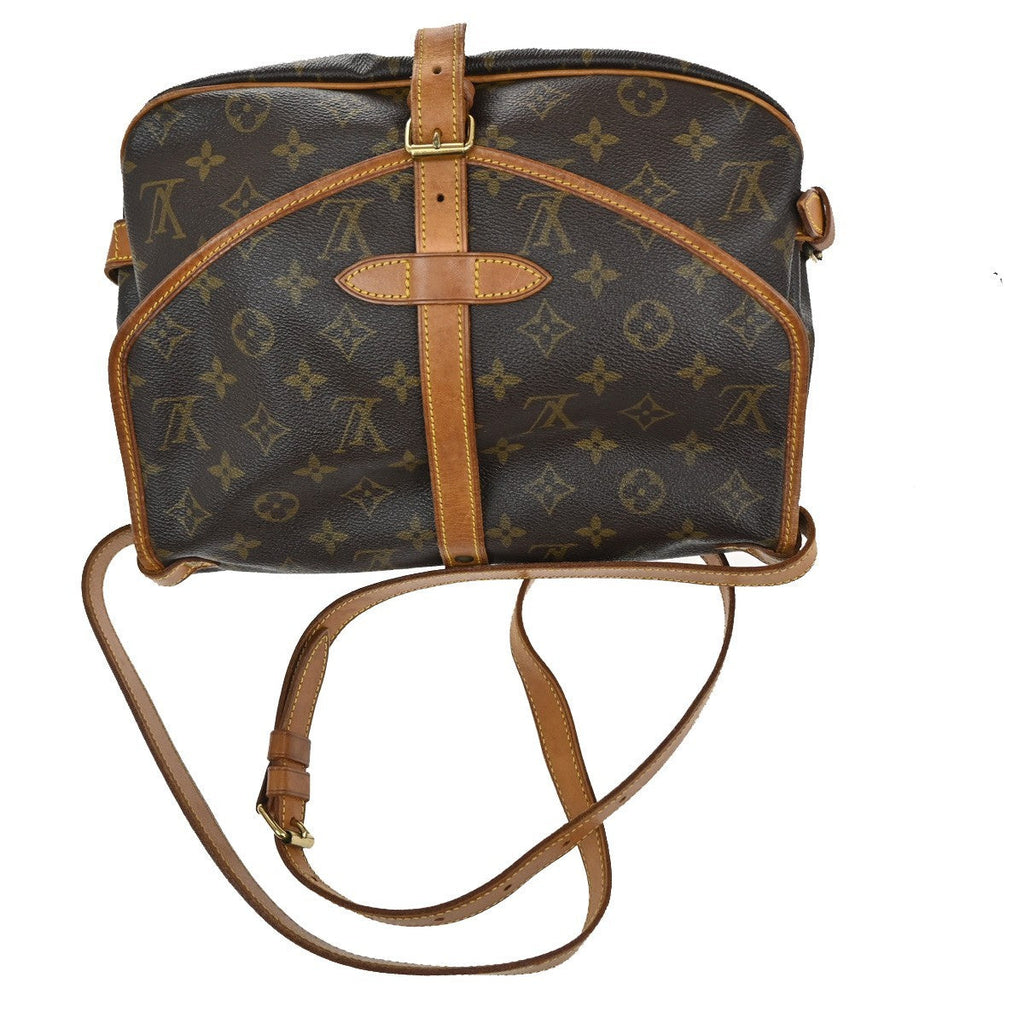 Louis Vuitton Saumur Handbag Monogram Canvas Brown Canvas Shoulder Bag