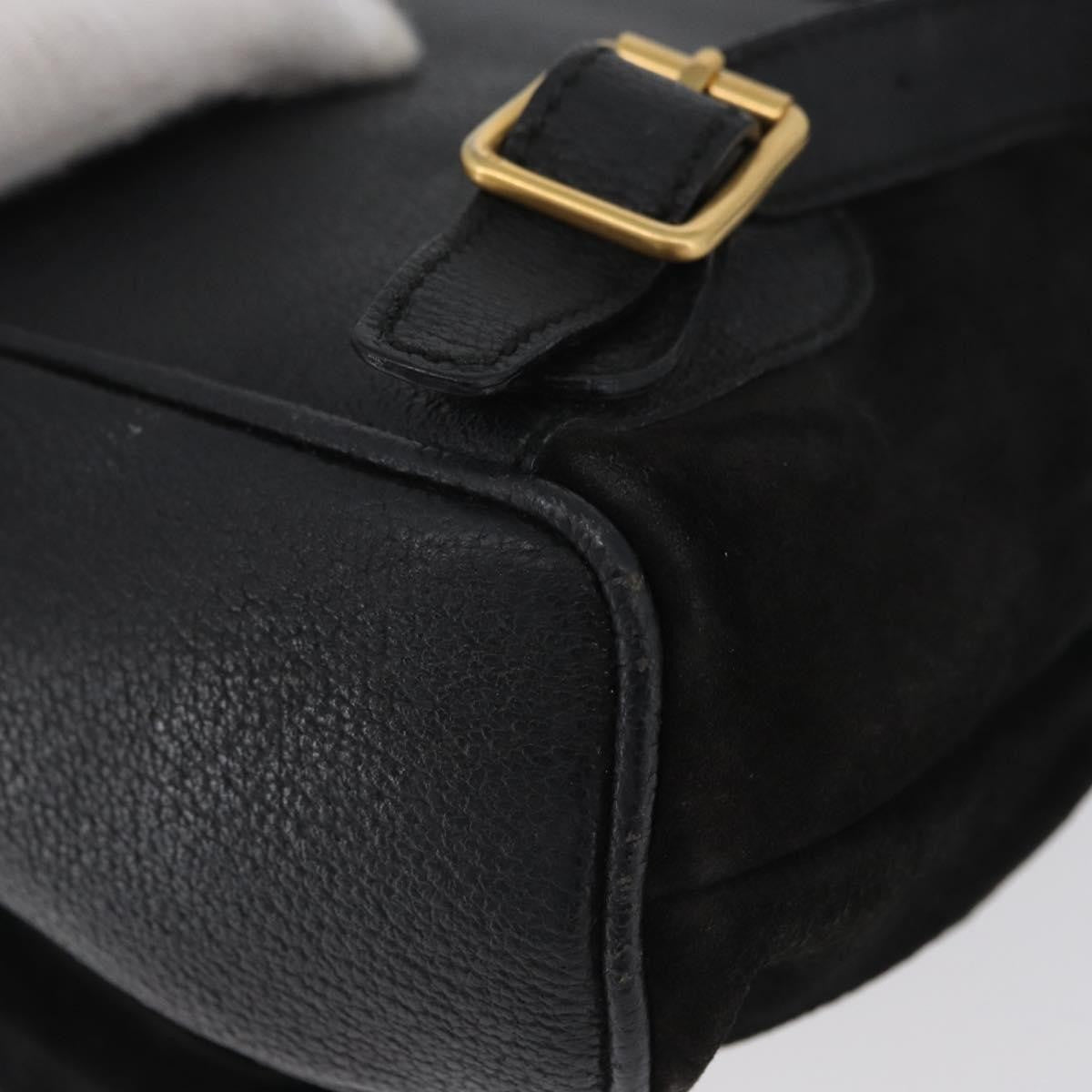 Gucci Gucci Bamboo Backpack Daim Black Suede Backpack Bag (Pre-Owned)