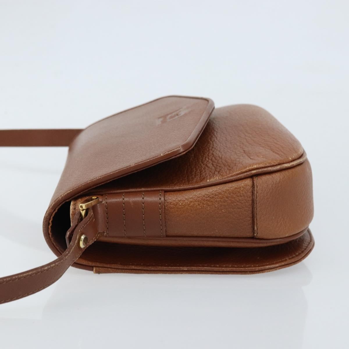 Burberry Flap Shoulder Bag Leather Brown Leather Shoulder Bag