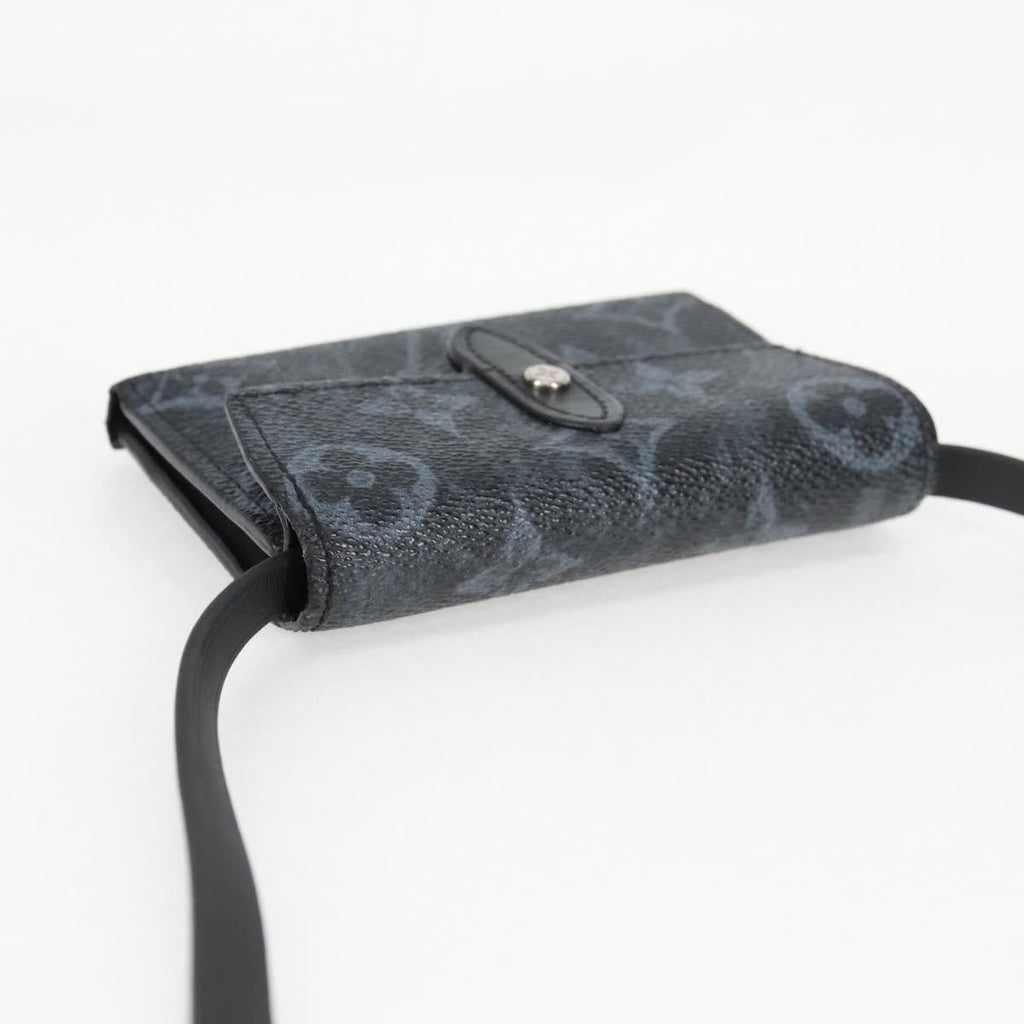 Louis Vuitton Cross Card Holder Limited Edition Monogram Pastel Noir Black Canvas Clutche & Pouche Bag