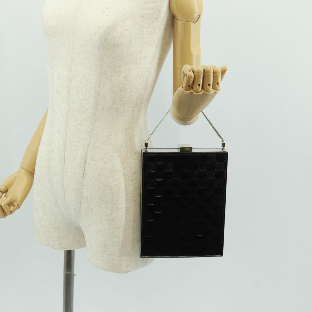 Louis Vuitton Saint Ange Handbag Damier Vernis Black Patent_Leather Handbag