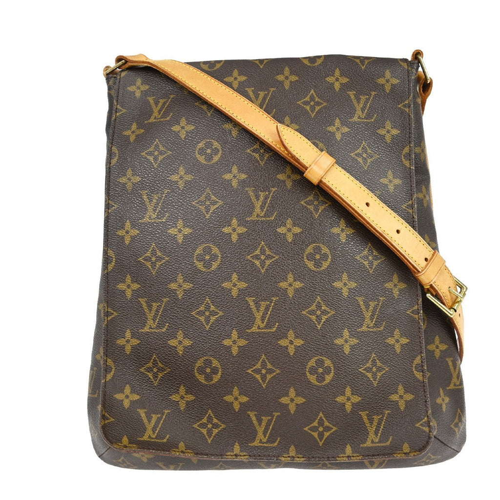 Louis Vuitton Musette Handbag Monogram Canvas Brown Canvas Shoulder Bag