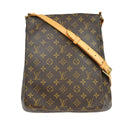 Louis Vuitton Musette Handbag Monogram Canvas Brown Canvas Shoulder Bag