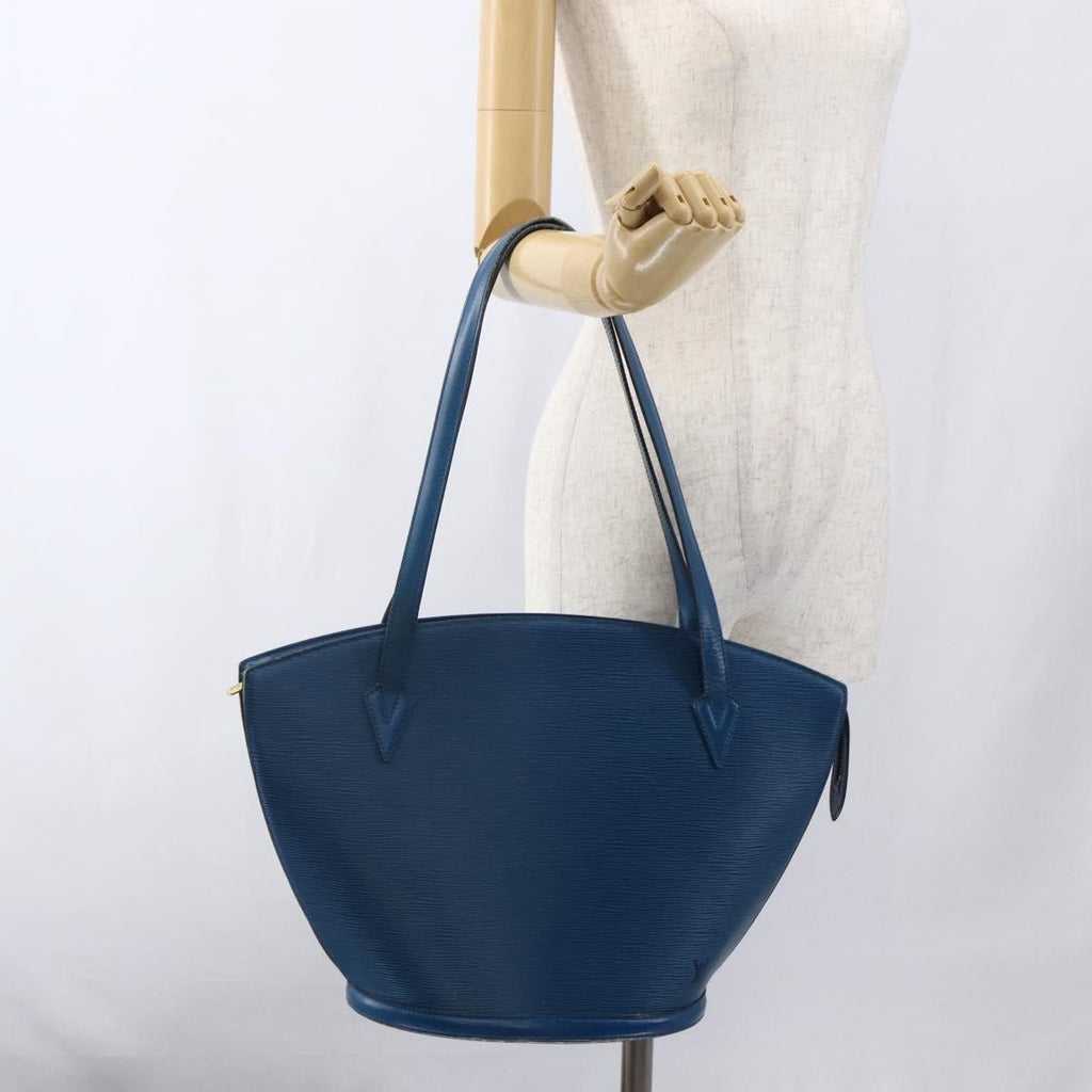 Louis Vuitton Saint Jacques Handbag Epi Leather Blue Leather Shoulder Bag