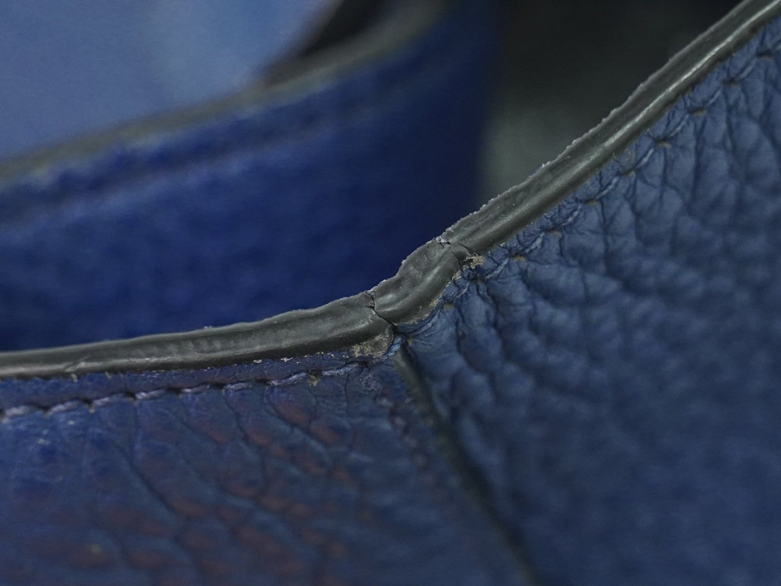 Prada Embossed Logo Open Tote Leather Blue Leather Tote Bag Bag