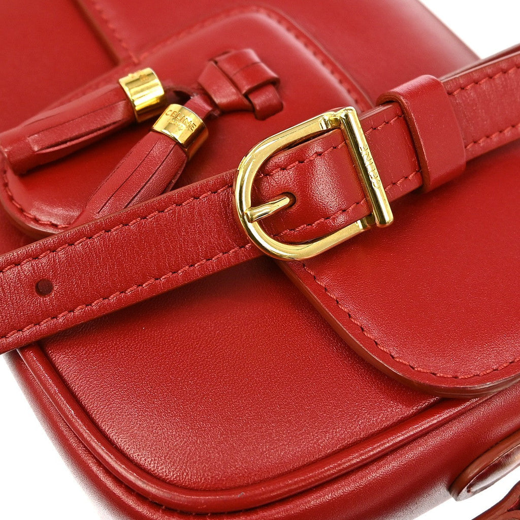 Celine Tassels Bag Leather Red Leather Shoulder Bag Bag