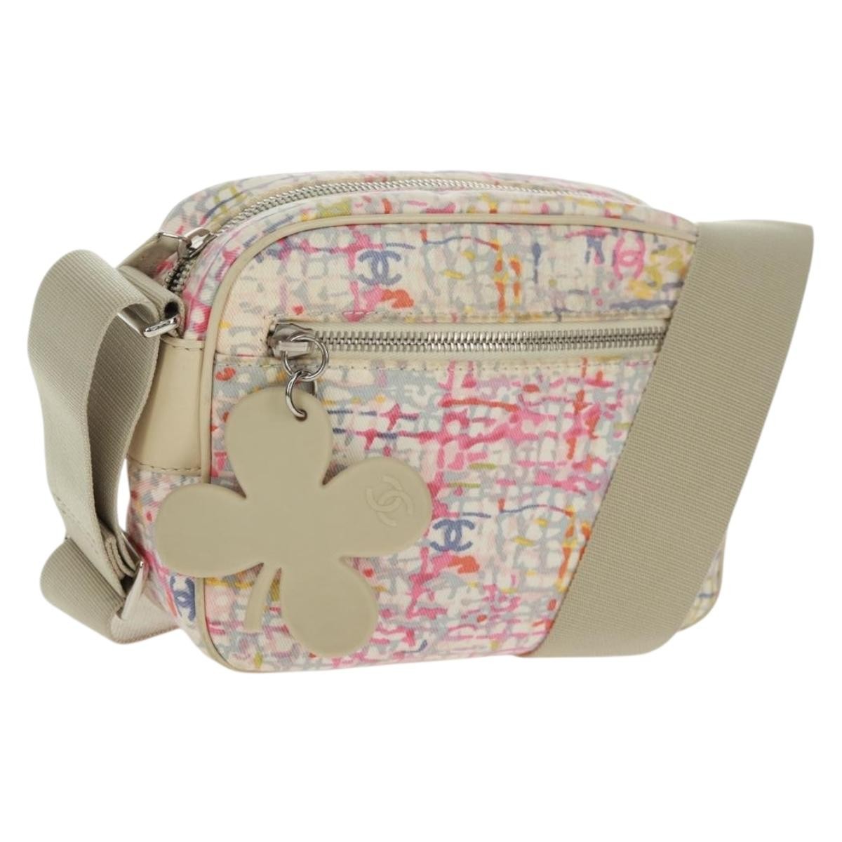 Chanel Vintage Clover Camera Bag Printed Canvas Multicolour Canvas Shoulder Bag Bag