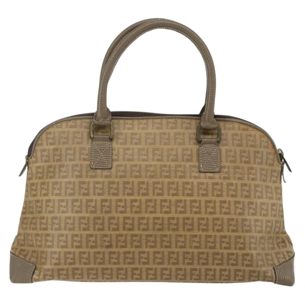 Fendi Zucchino Canvas Brown Canvas Handbag