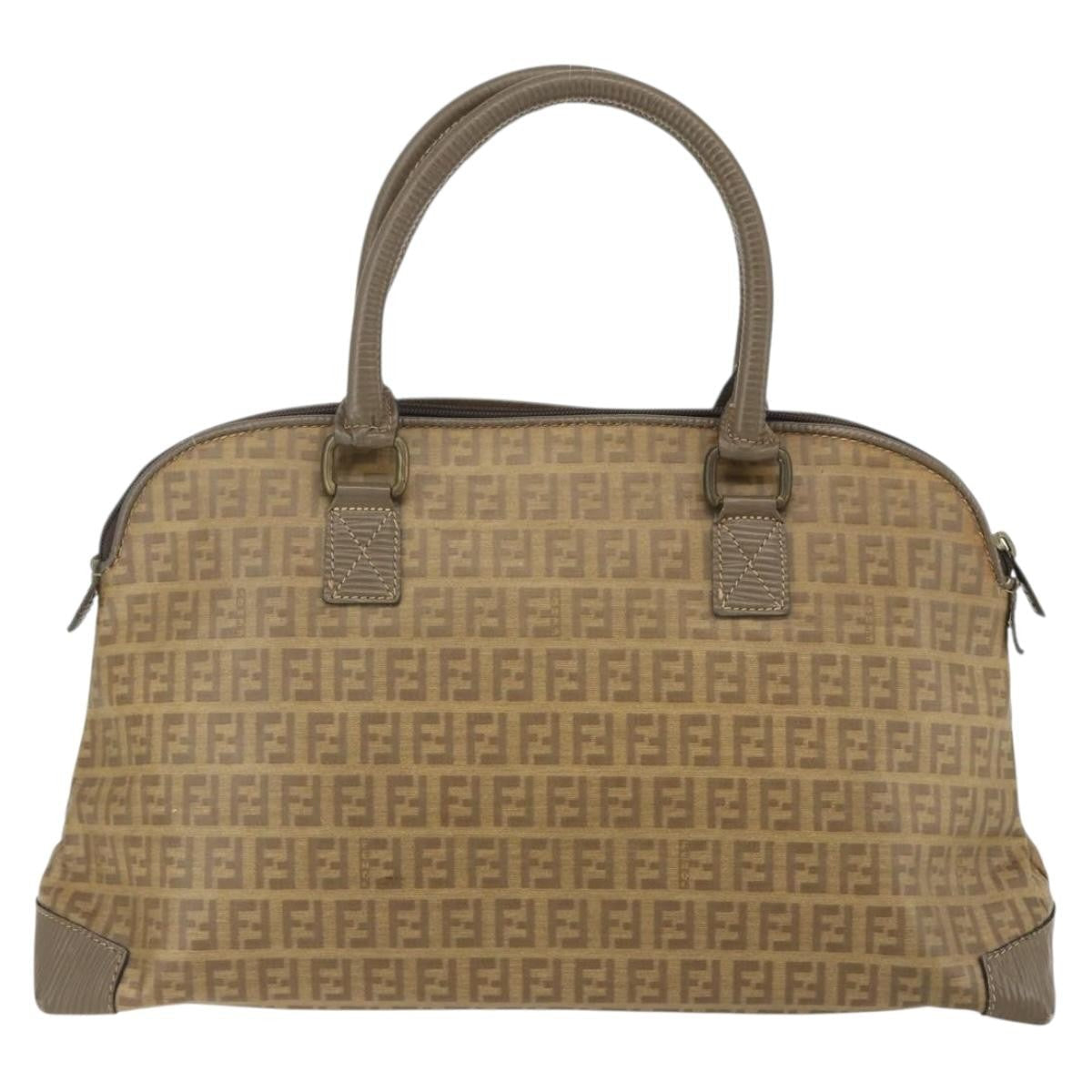 Fendi Zucchino Canvas Brown Canvas Handbag