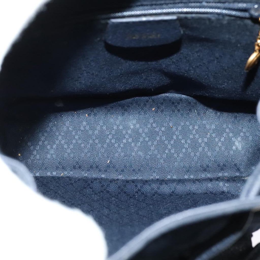Gucci Gucci Bamboo Backpack Daim Navy Suede Backpack Bag (Pre-Owned)