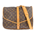 Louis Vuitton Saumur Handbag Monogram Canvas Brown Canvas Shoulder Bag