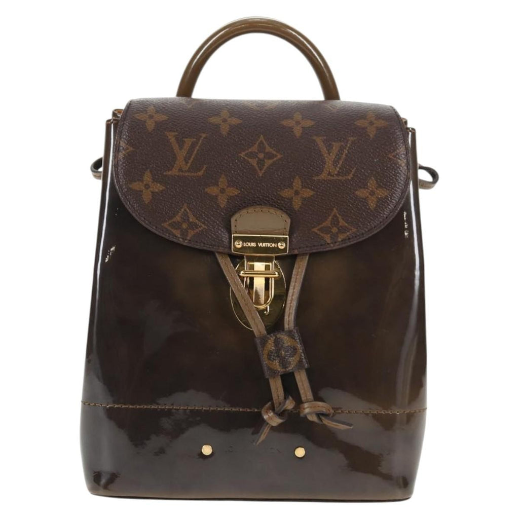 Louis Vuitton Hot Springs Backpack Vernis With Monogram Canvas Khaki Canvas Backpack Bag
