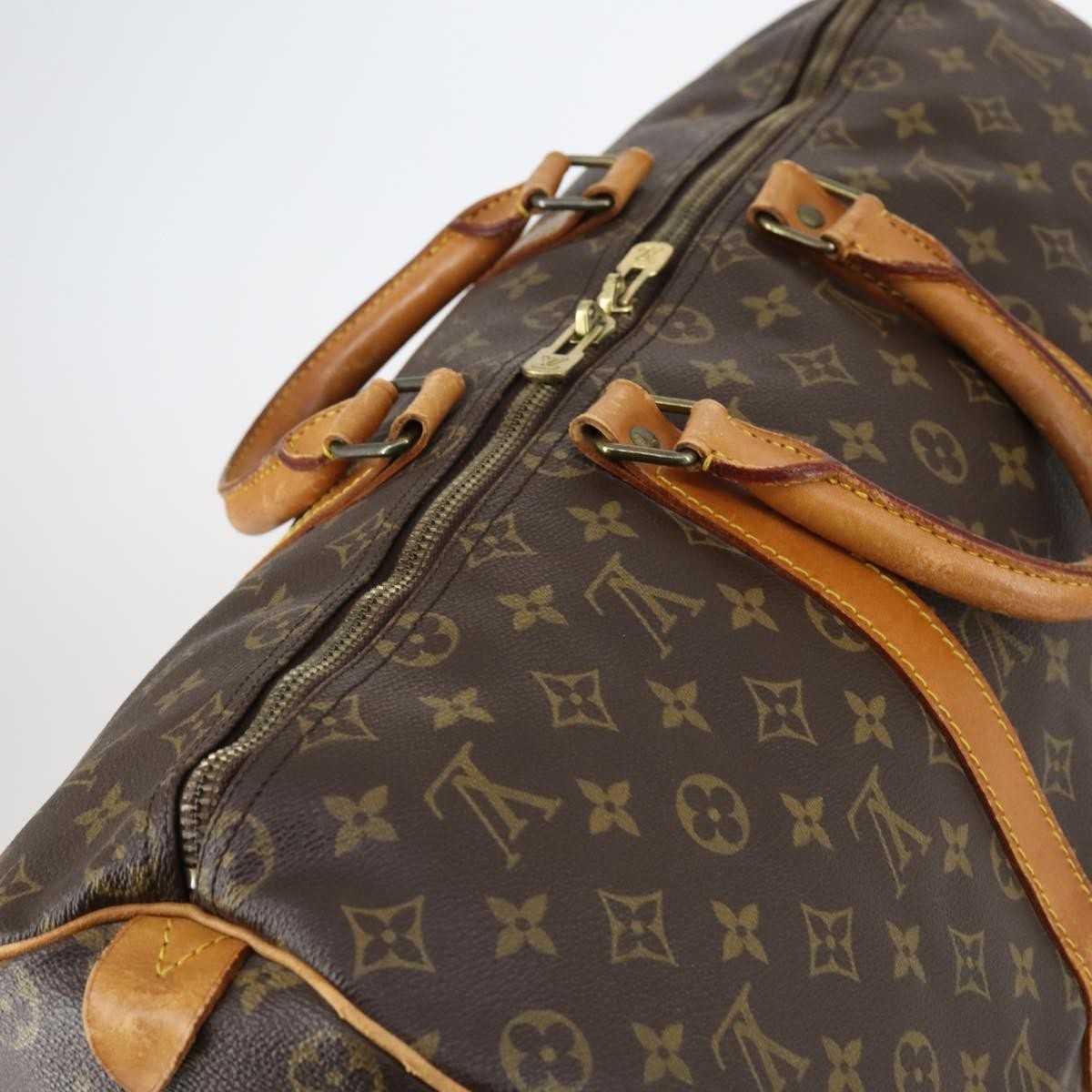 Louis Vuitton Keepall Bag Monogram Canvas Brown Canvas Travel Bag