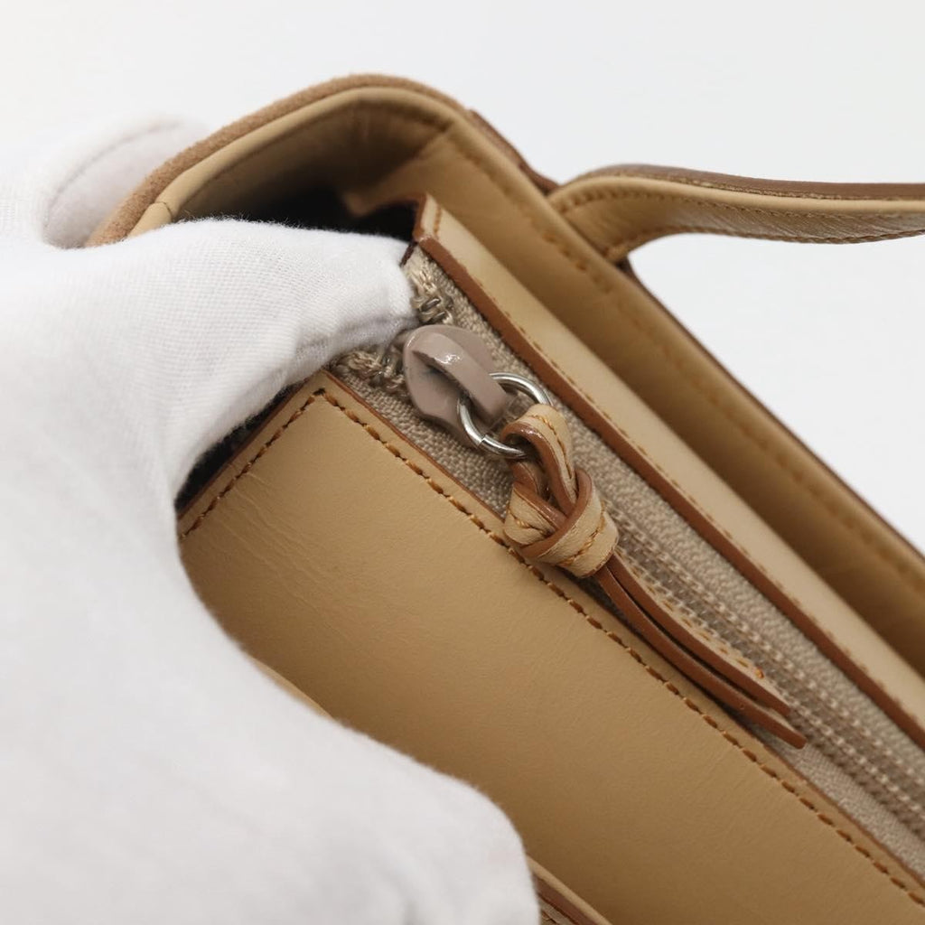 Burberry Vintage Handbag Leather Beige Leather Handbag