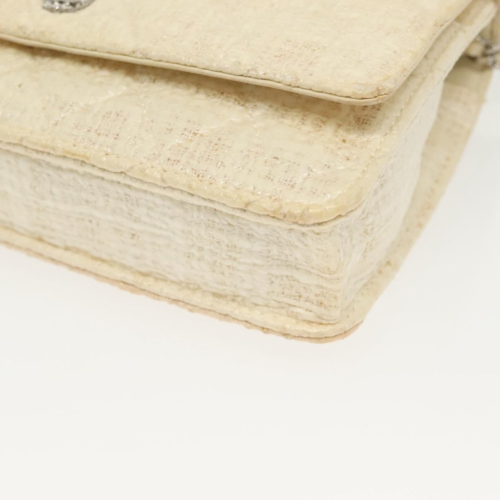 Chanel Wallet On Chain Tweed White Tweed Shoulder Bag Bag