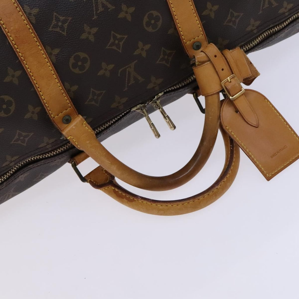 Louis Vuitton Keepall Bag Monogram Canvas Brown Canvas Travel Bag