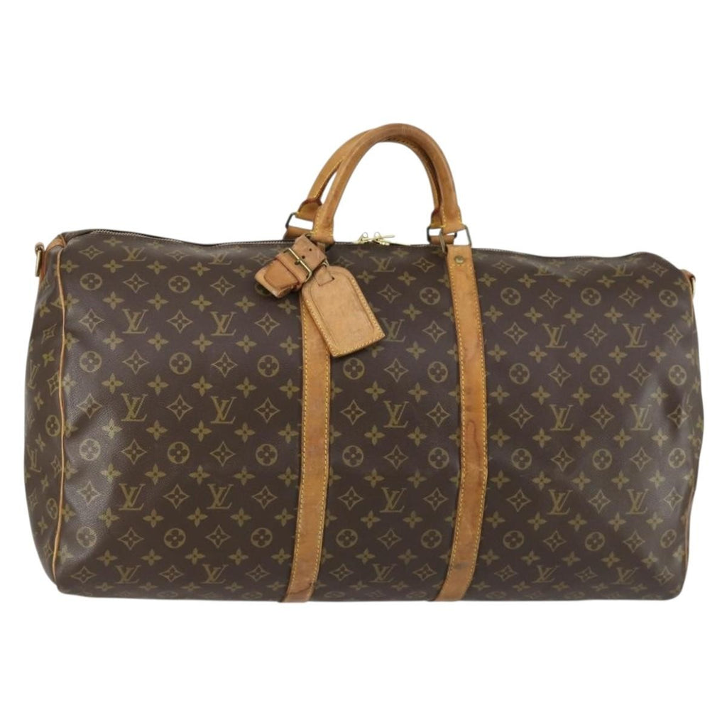 Louis Vuitton Keepall Bandouliere Bag Monogram Canvas Brown Canvas Travel Bag