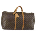 Louis Vuitton Keepall Bandouliere Bag Monogram Canvas Brown Canvas Travel Bag