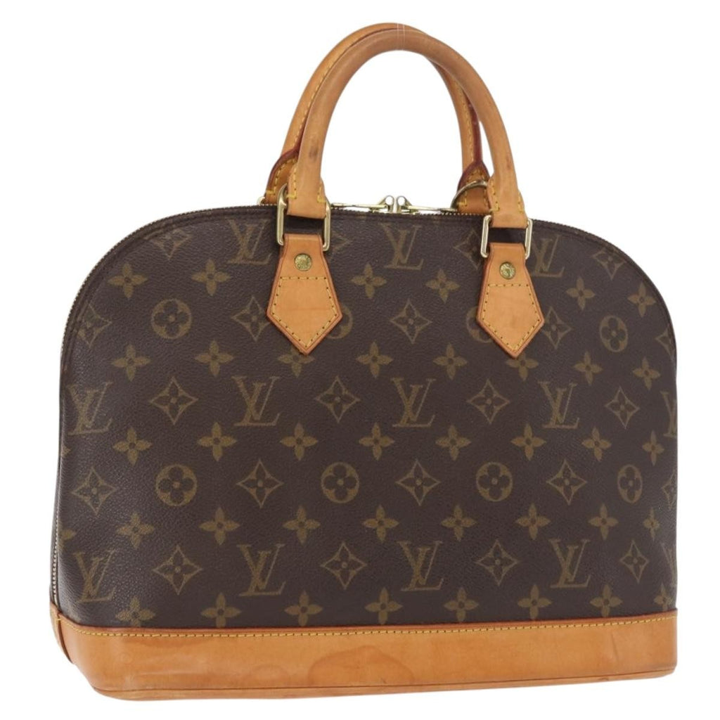 Louis Vuitton Alma Handbag Monogram Canvas Brown Canvas Handbag