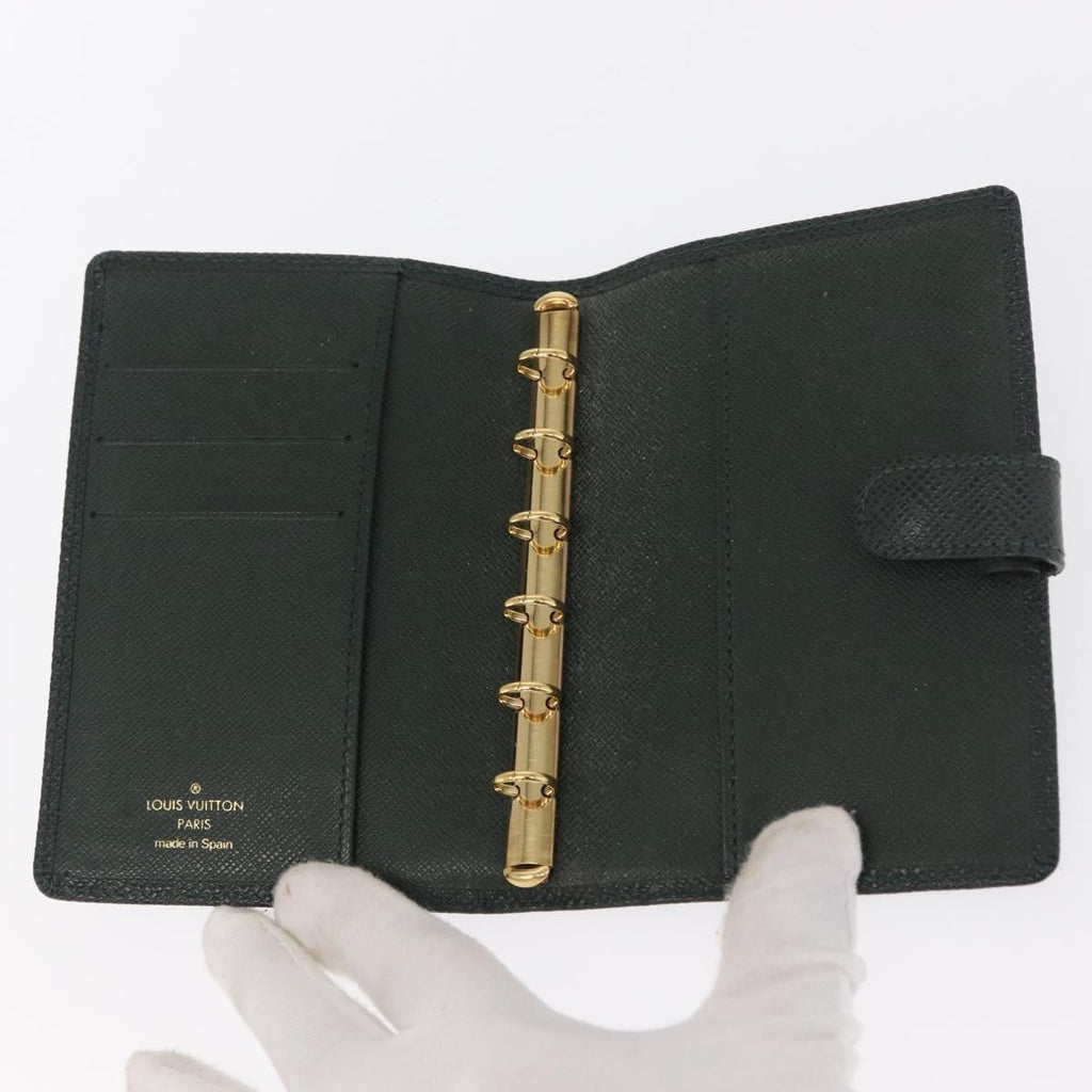 Louis Vuitton Agenda Cover Taiga Leather Green Leather Wallets Accessory