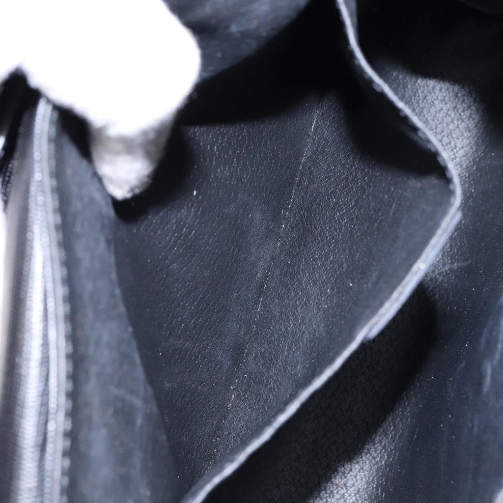 Celine Vintage Circle Logo Crossbody Bag Leather Black Leather Bag