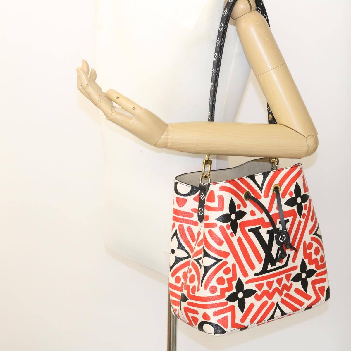Louis Vuitton Neonoe Handbag Limited Edition Crafty Monogram Giant Red Canvas Bag