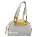 Prada Vintage Zip Handbag Tessuto Silver Nylon Handbag