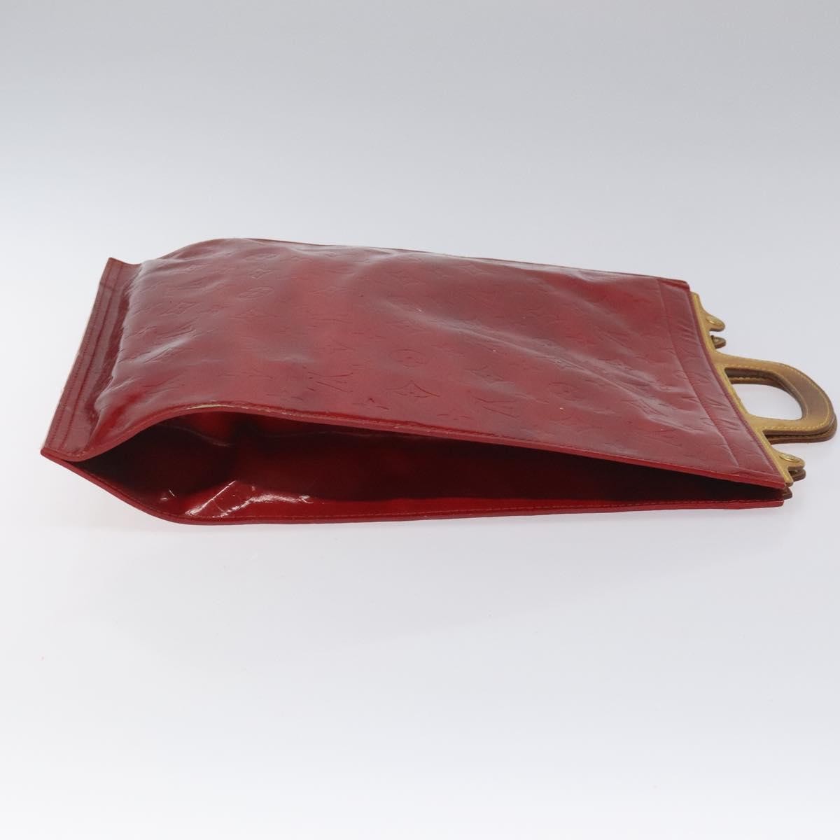 Louis Vuitton Stanton Handbag Monogram Vernis Red Patent_Leather Tote Bag