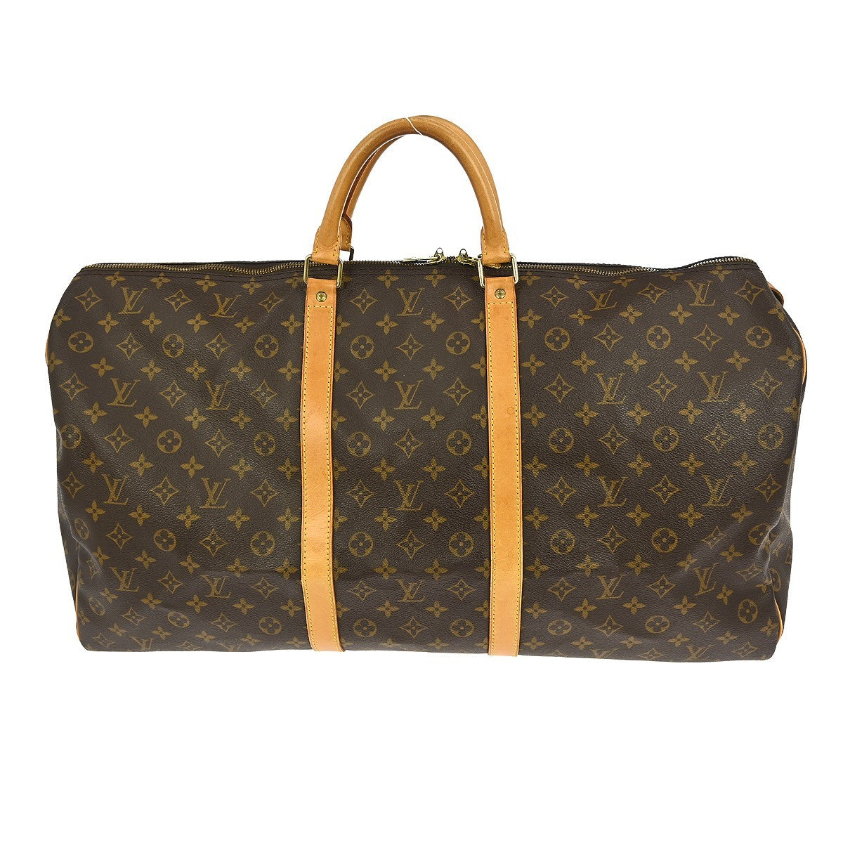 Louis Vuitton Keepall Bag Monogram Canvas Brown Canvas Travel Bag