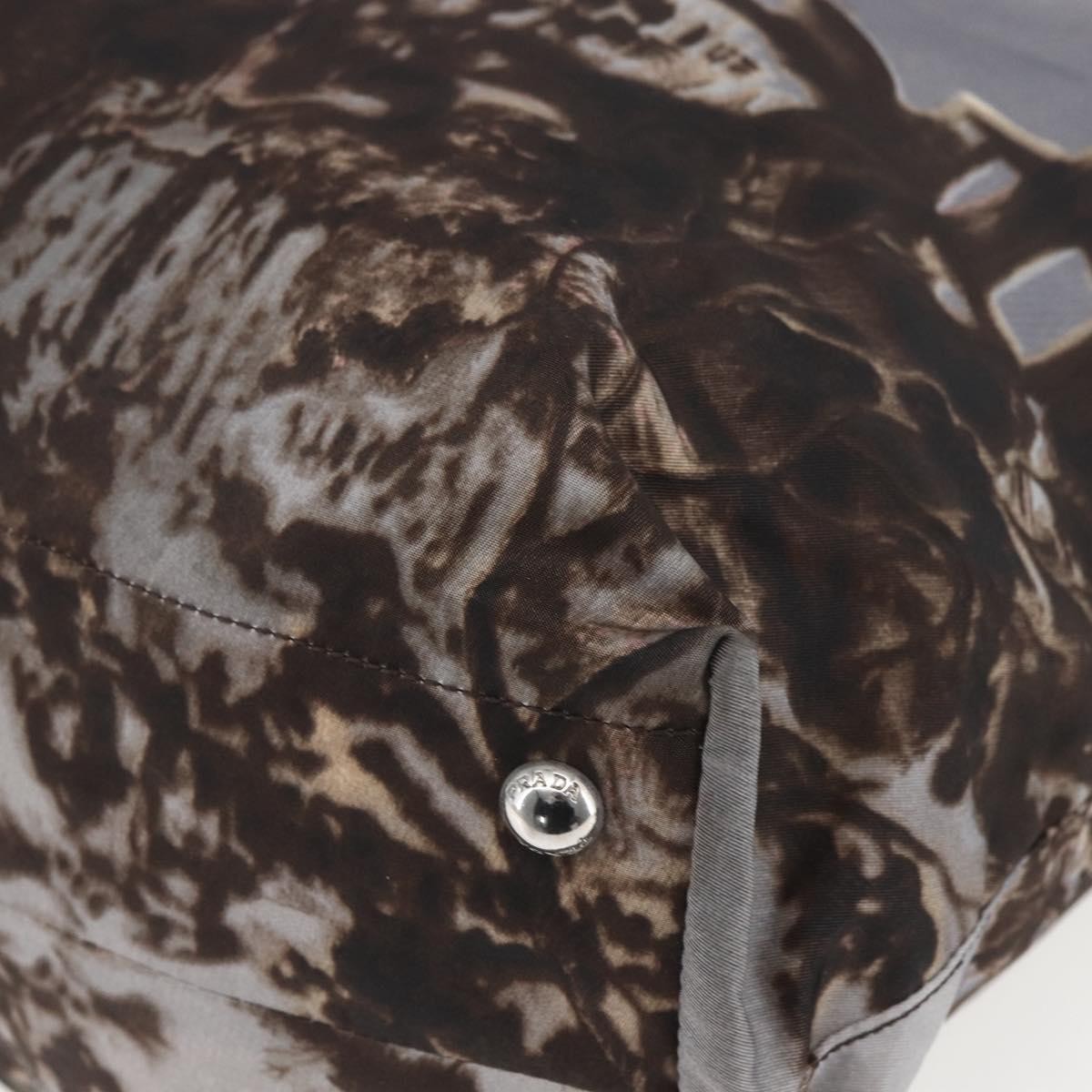 Prada Convertible Tote Printed Tessuto Brown Nylon Tote Bag Bag