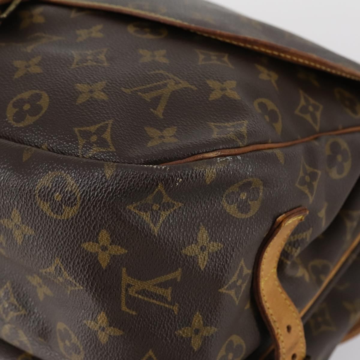 Louis Vuitton Saumur Handbag Monogram Canvas Brown Canvas Shoulder Bag