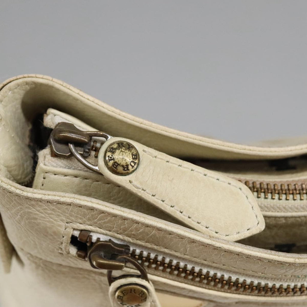 Burberry Vintage Shoulder Bag Leather White Leather Shoulder Bag