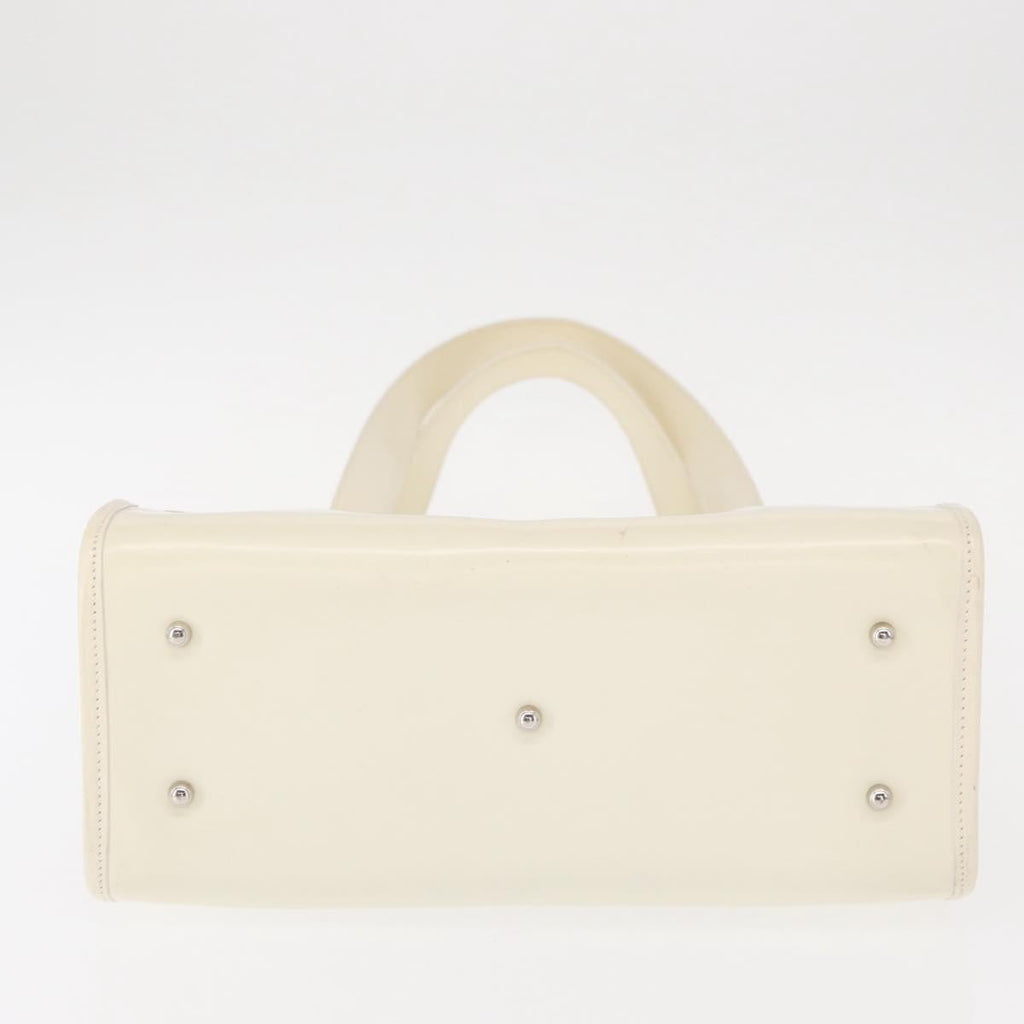 Gucci Vintage Tote Vinyl Beige Plastic Tote Bag Bag (Pre-Owned)
