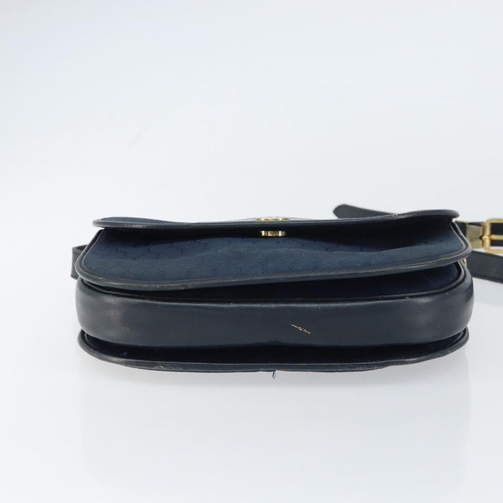 Christian Dior Vintage Honeycomb Shoulder Bag Canvas Navy Canvas Shoulder Bag Bag (Pre-Owned)