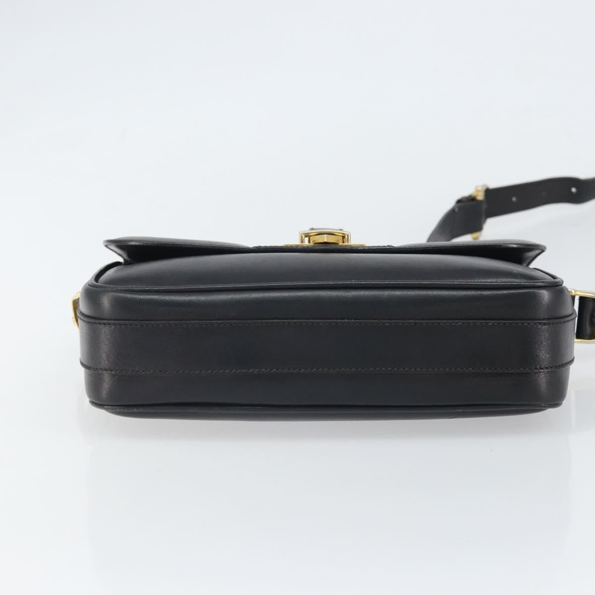 Celine Vintage Shoulder Bag Leather Black Leather Shoulder Bag Bag