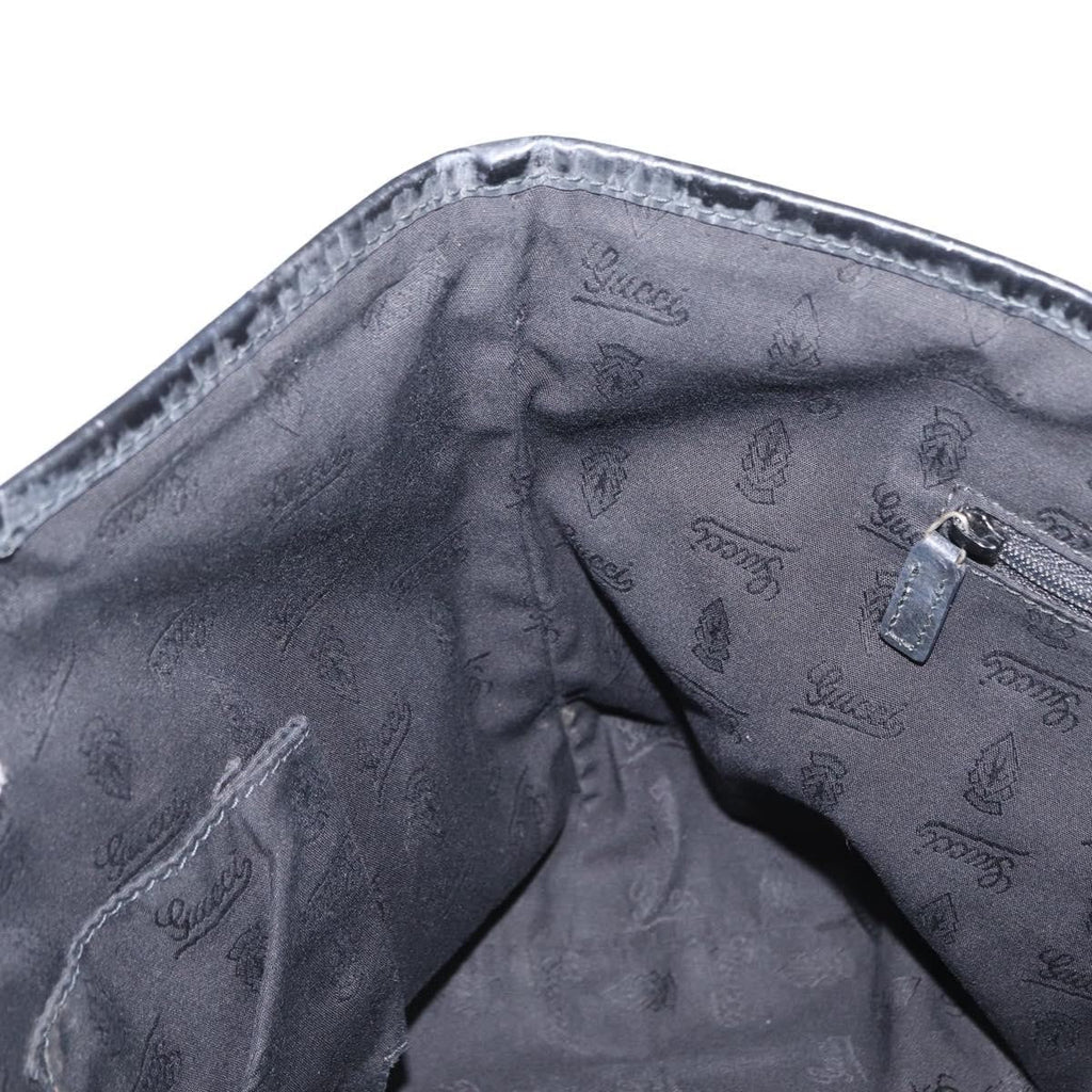 Gucci Jolie Web Tote Gg Canvas Black Canvas Tote Bag Bag (Pre-Owned)