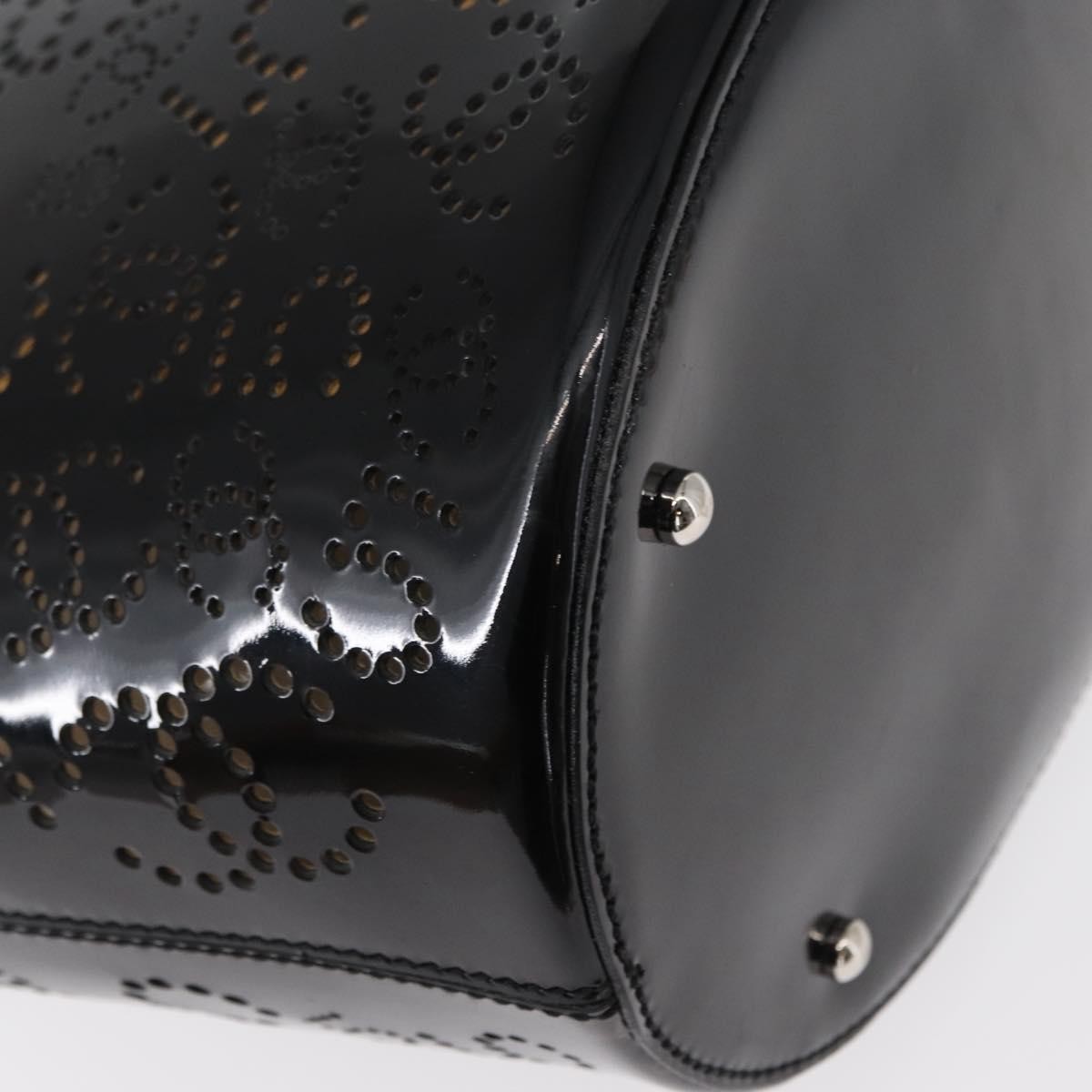 Chanel Cc No.5 Shopping Tote Perforated Patent Black Patent_Leather Tote Bag Bag