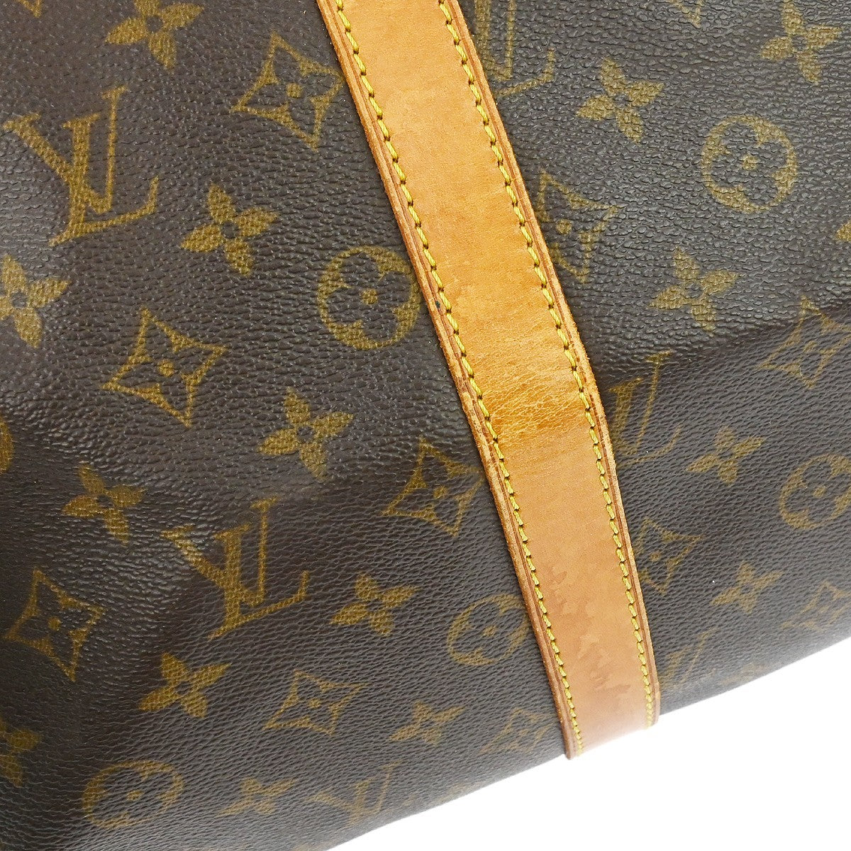Louis Vuitton Keepall Bag Monogram Canvas Brown Canvas Travel Bag