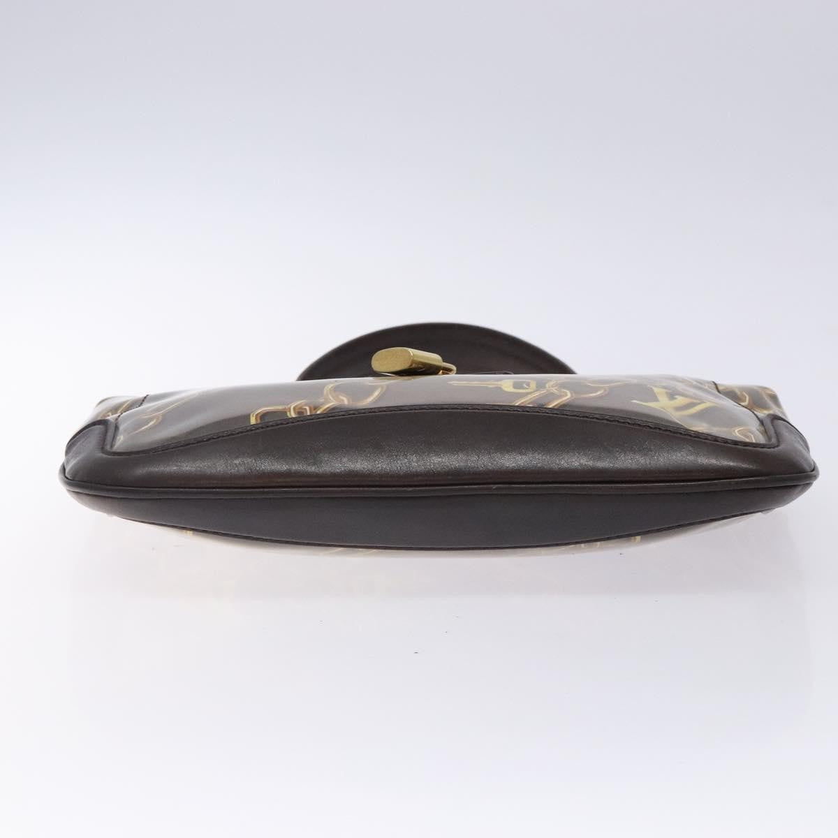 Louis Vuitton Charms Pochette Pvc Over Printed Silk Brown Canvas Clutche & Pouche Bag