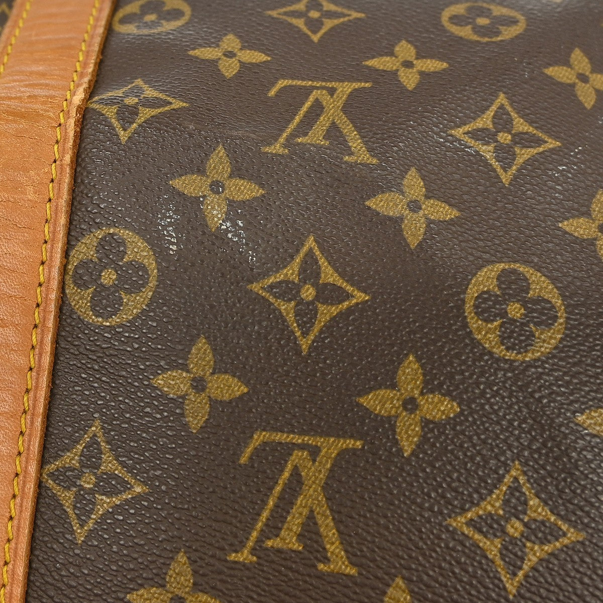 Louis Vuitton Keepall Bag Monogram Canvas Brown Canvas Travel Bag