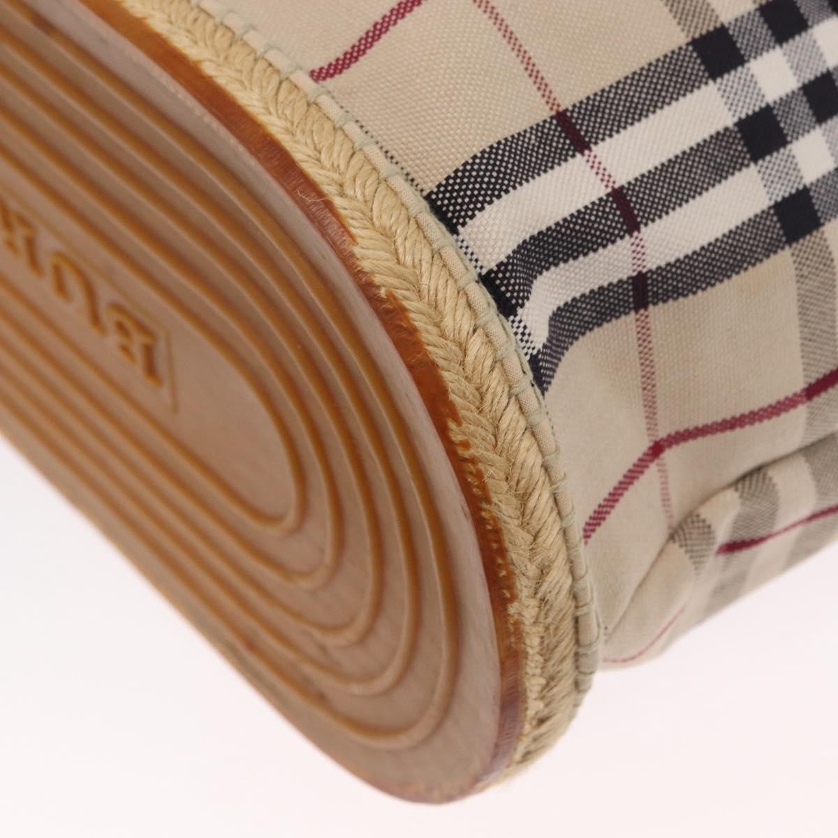 Burberry Nova Check Tote Canvas Check Pattern Beige Canvas Tote Bag